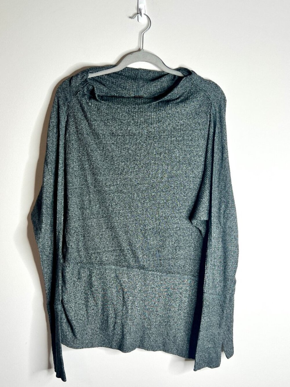 Free People We The Free Londontown Thermal Tunic Top Gray Oversized Slouchy Sz M